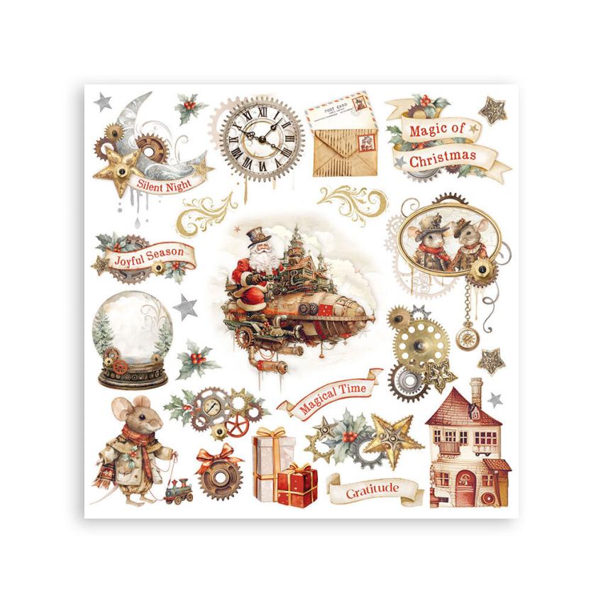 Stamperia - Transfer Aufkleber "Gear up for Christmas" Rub-On