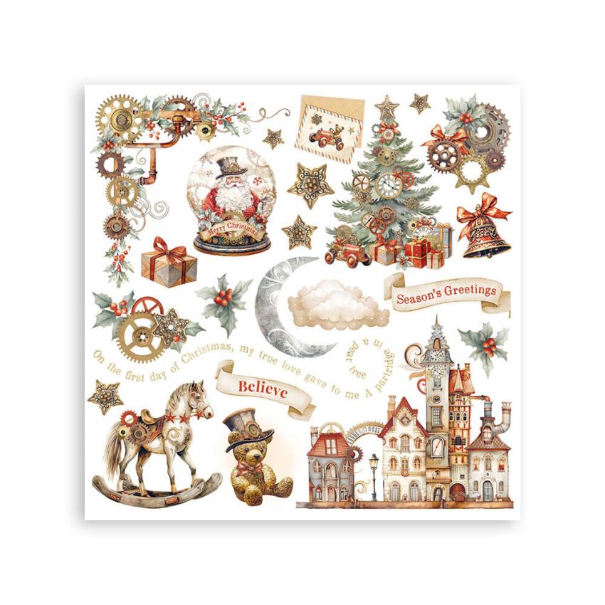 Stamperia - Transfer Aufkleber "Gear up for Christmas" Rub-On