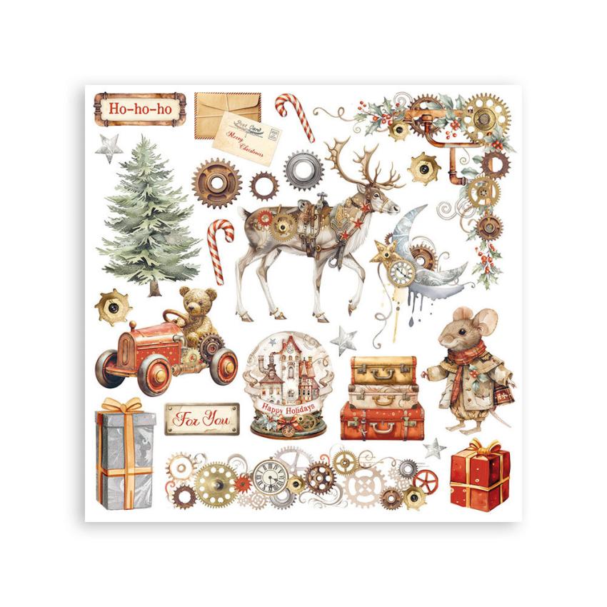 Stamperia - Transfer Aufkleber "Gear up for Christmas" Rub-On