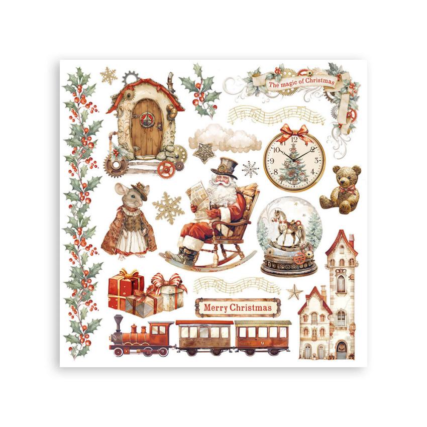 Stamperia - Transfer Aufkleber "Gear up for Christmas" Rub-On