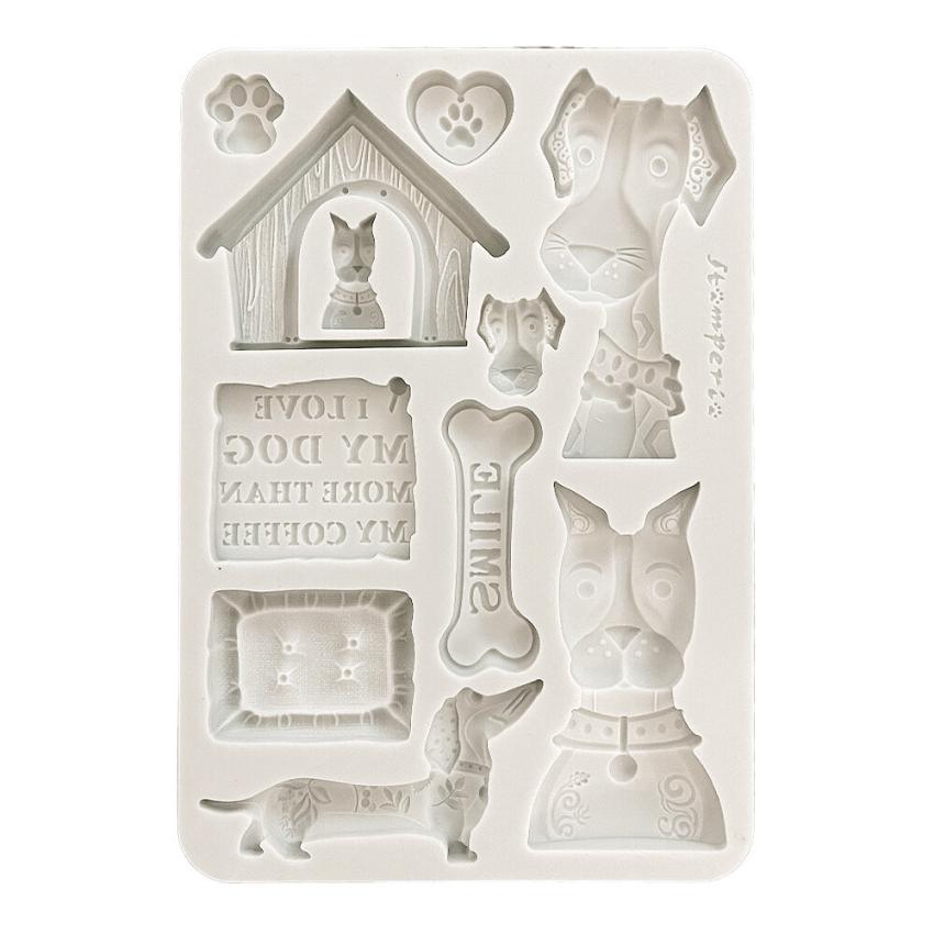 Stamperia - Gießform A5 "I Love My Dog" Soft Mould 