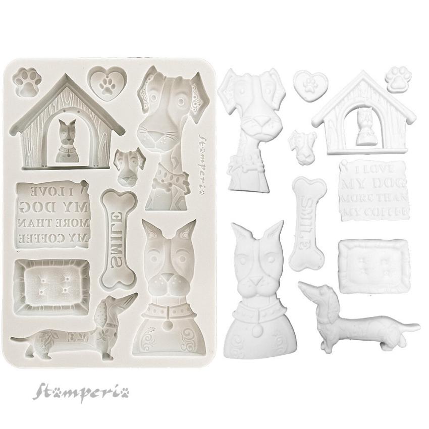 Stamperia - Gießform A5 "I Love My Dog" Soft Mould 