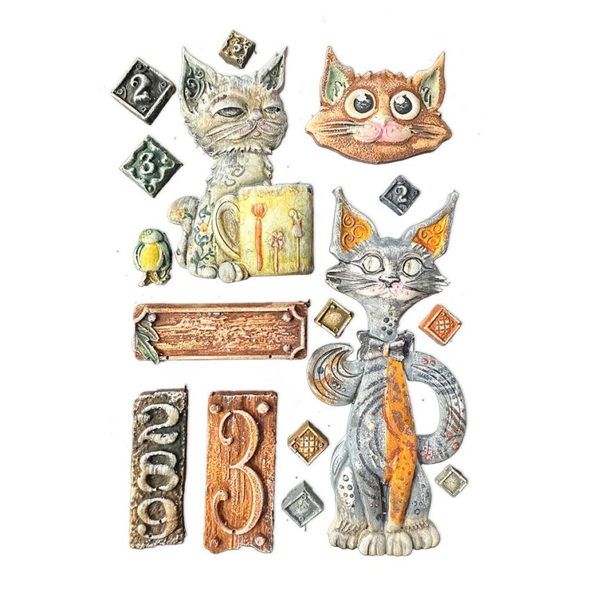 Stamperia - Gießform A5 "Cats" Soft Mould 