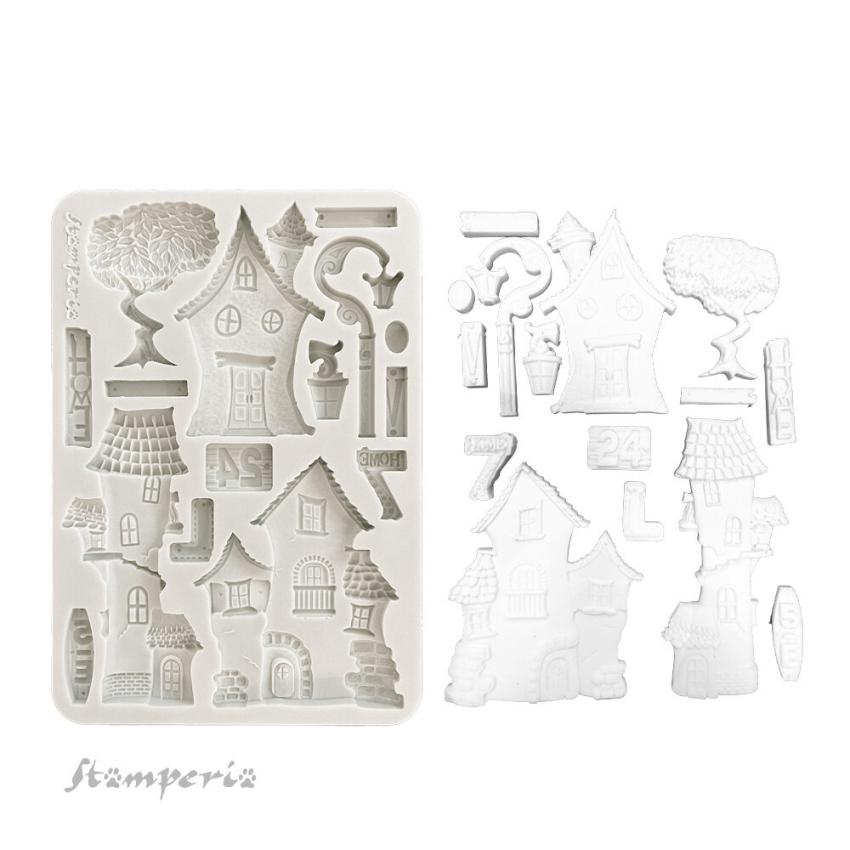 Stamperia - Gießform A5 "Houses" Soft Mould 