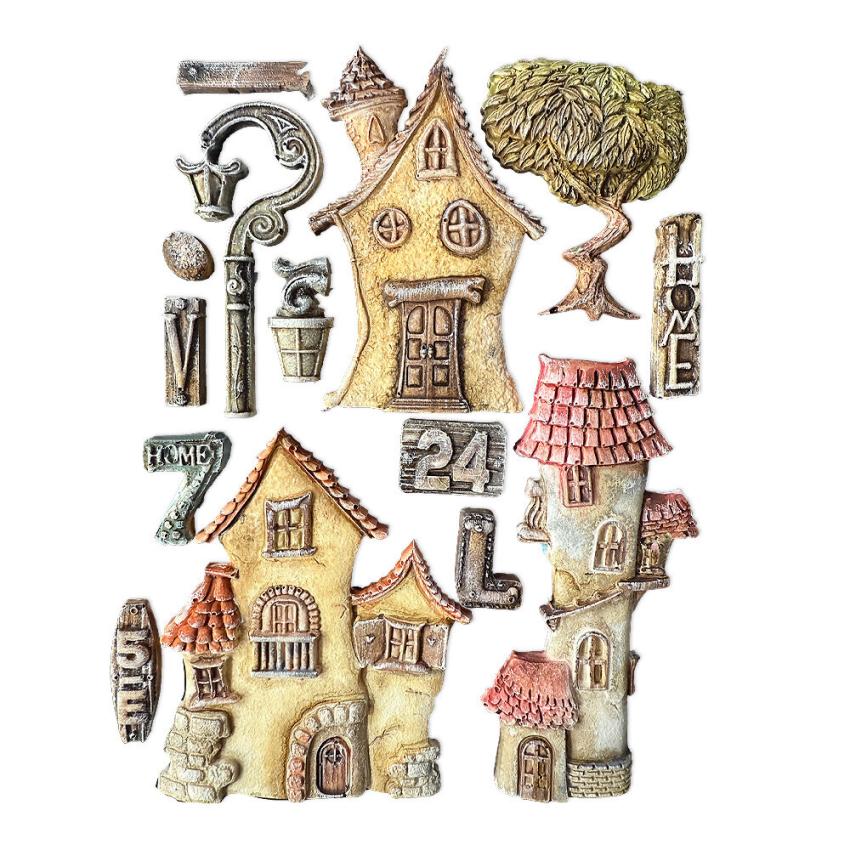 Stamperia - Gießform A5 "Houses" Soft Mould 