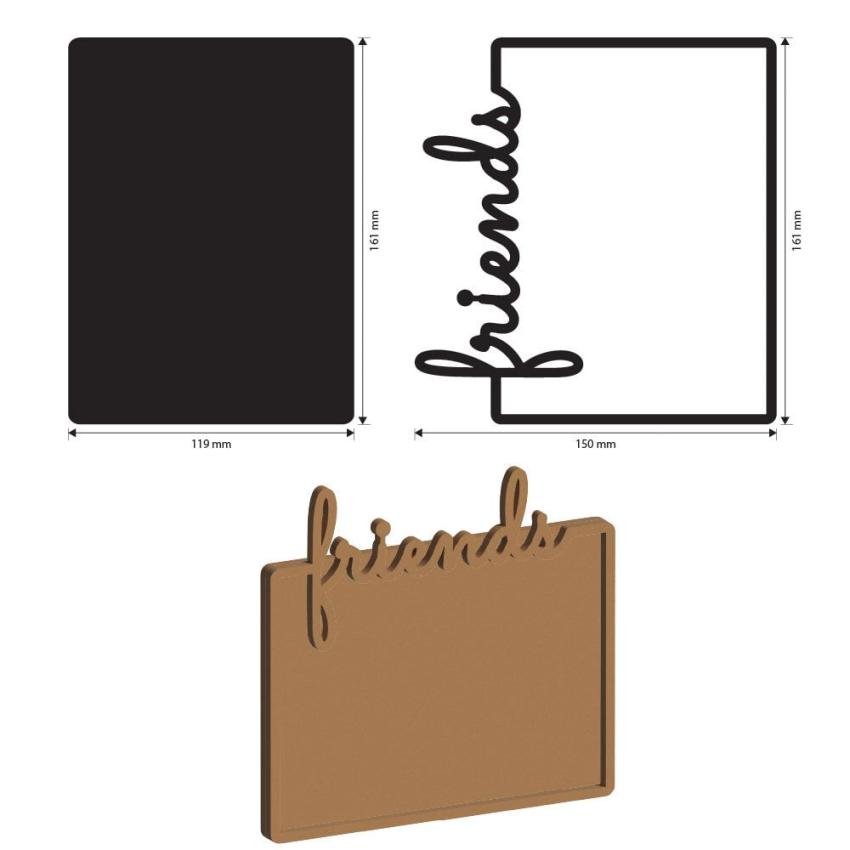 Stamperia - Holzteile "Plate Friends" MDF Crafty Shapes Blanks