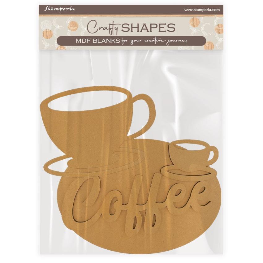 Stamperia - Holzteile "Cup and Plate" MDF Crafty Shapes Blanks
