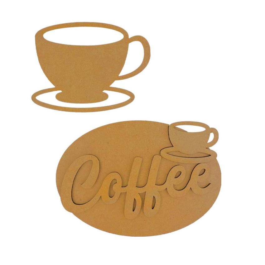 Stamperia - Holzteile "Cup and Plate" MDF Crafty Shapes Blanks