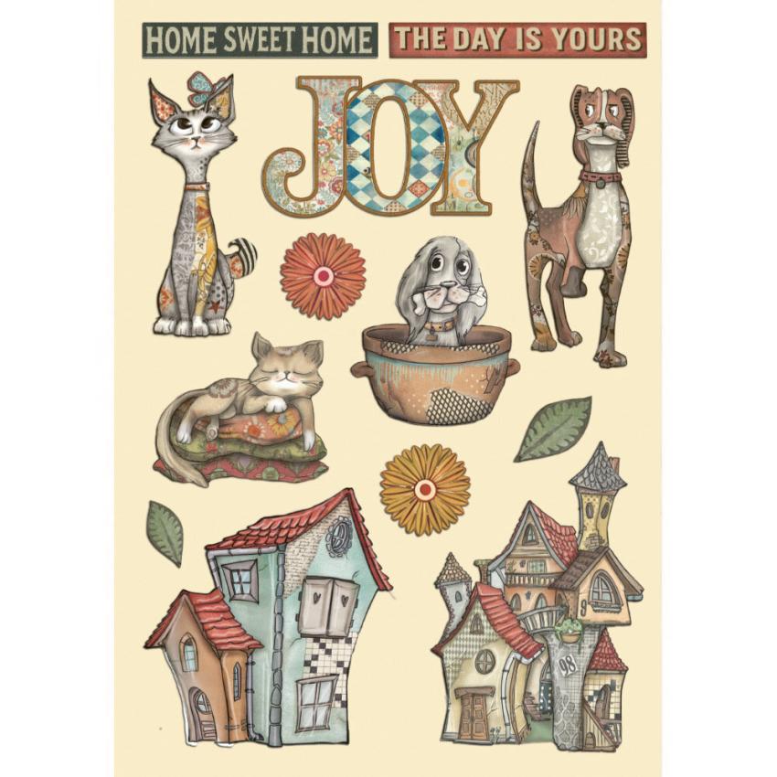 Stamperia - Holzteile A5 "Furry Friends" Wooden Shapes
