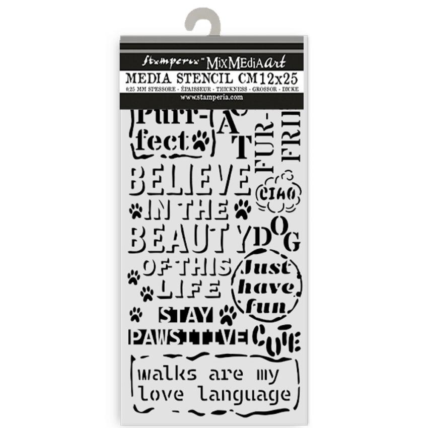 Stamperia - Schablone 12x25cm "Quotes Pattern" Stencil