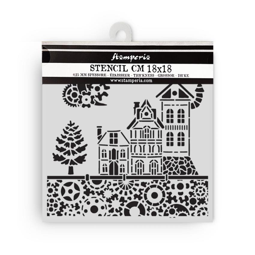 Stamperia - Schablone 18x18cm "Houses" Stencil  