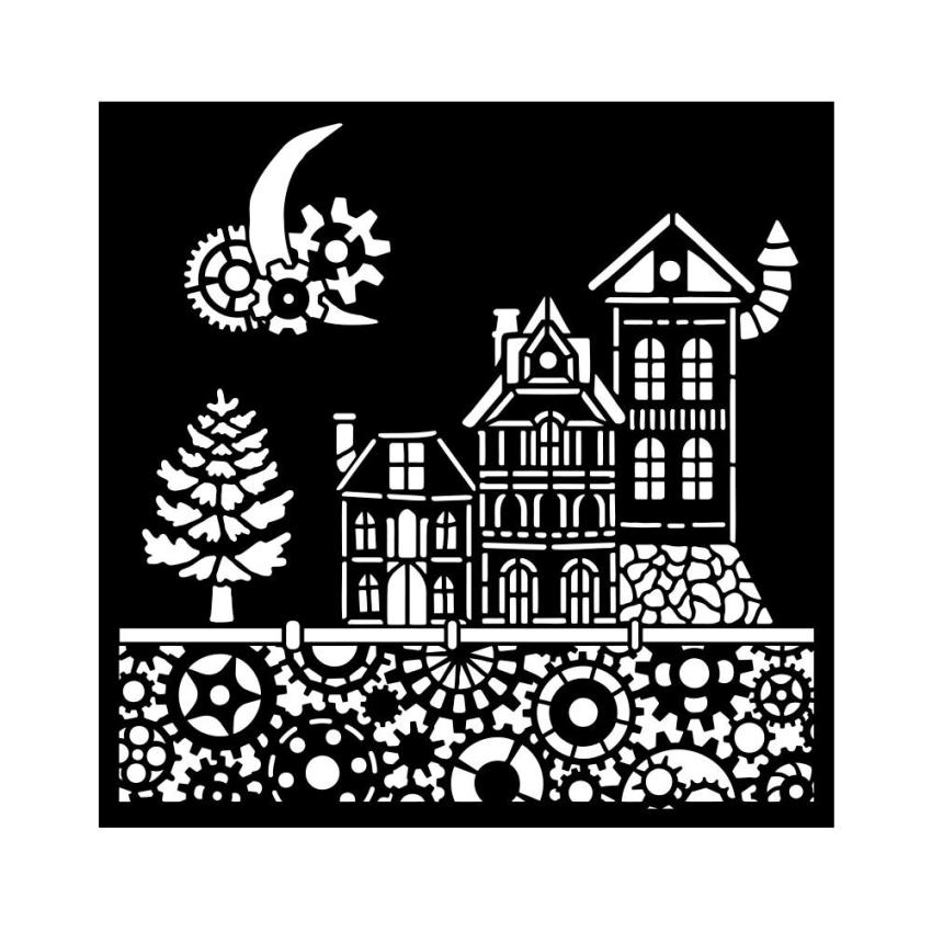 Stamperia - Schablone 18x18cm "Houses" Stencil  