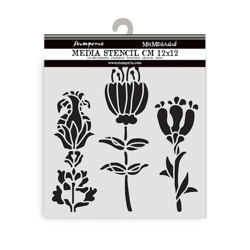 Stamperia - Schablone 12x12cm "Stylized Flowers" Stencil