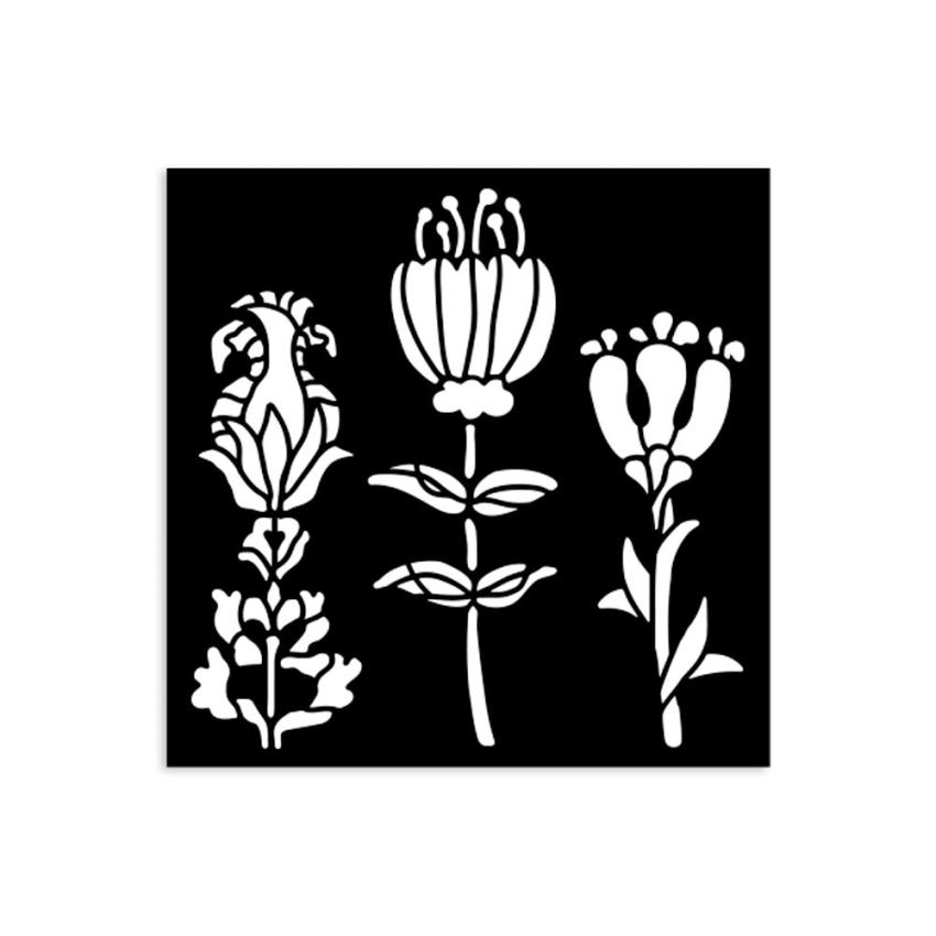Stamperia - Schablone 12x12cm "Stylized Flowers" Stencil
