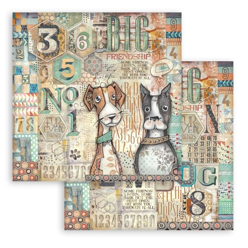 Stamperia - Designpapier "Furry Friends" Paper Pack 12x12 Inch - 10 Bogen