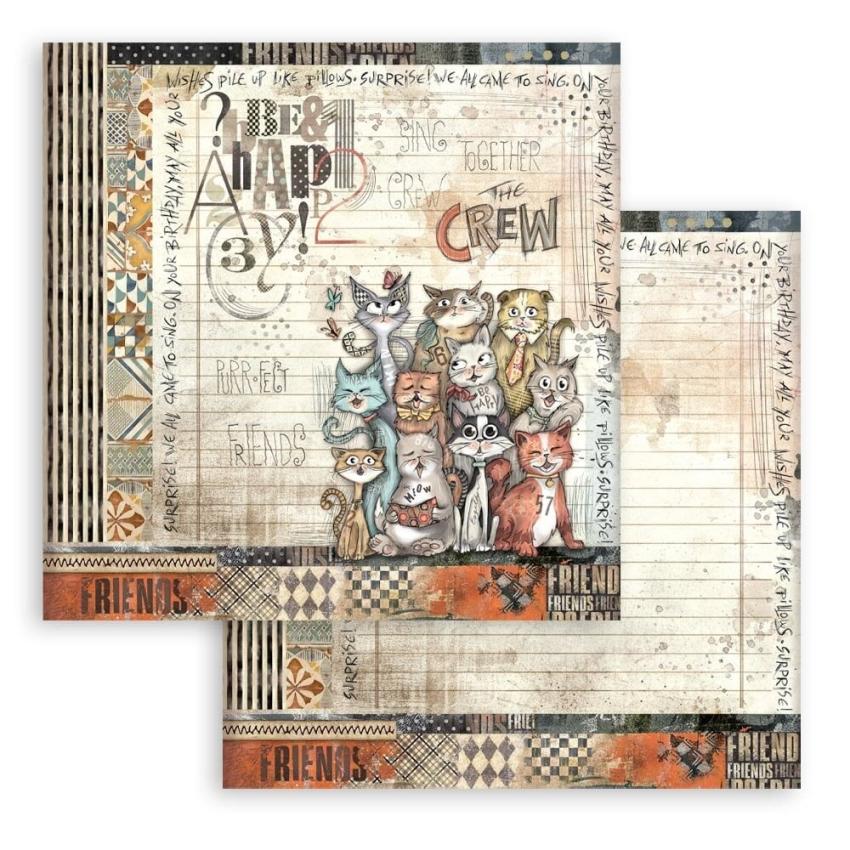 Stamperia - Designpapier "Furry Friends" Paper Pack 12x12 Inch - 10 Bogen