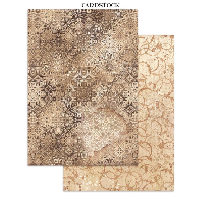 Stamperia - Papier, Aufkleber & Stanzteile "Coffee and Chocolate" Junk Journal Backgrounds,Stickers,Cut-Outs