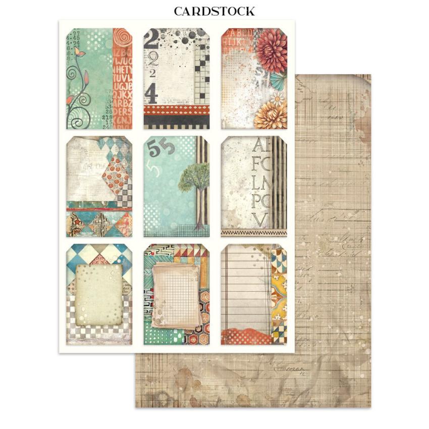 Stamperia - Papier, Aufkleber & Stanzteile "Furry Friends" Junk Journal Backgrounds,Stickers,Cut-Outs
