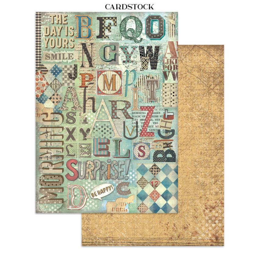 Stamperia - Papier, Aufkleber & Stanzteile "Furry Friends" Junk Journal Backgrounds,Stickers,Cut-Outs