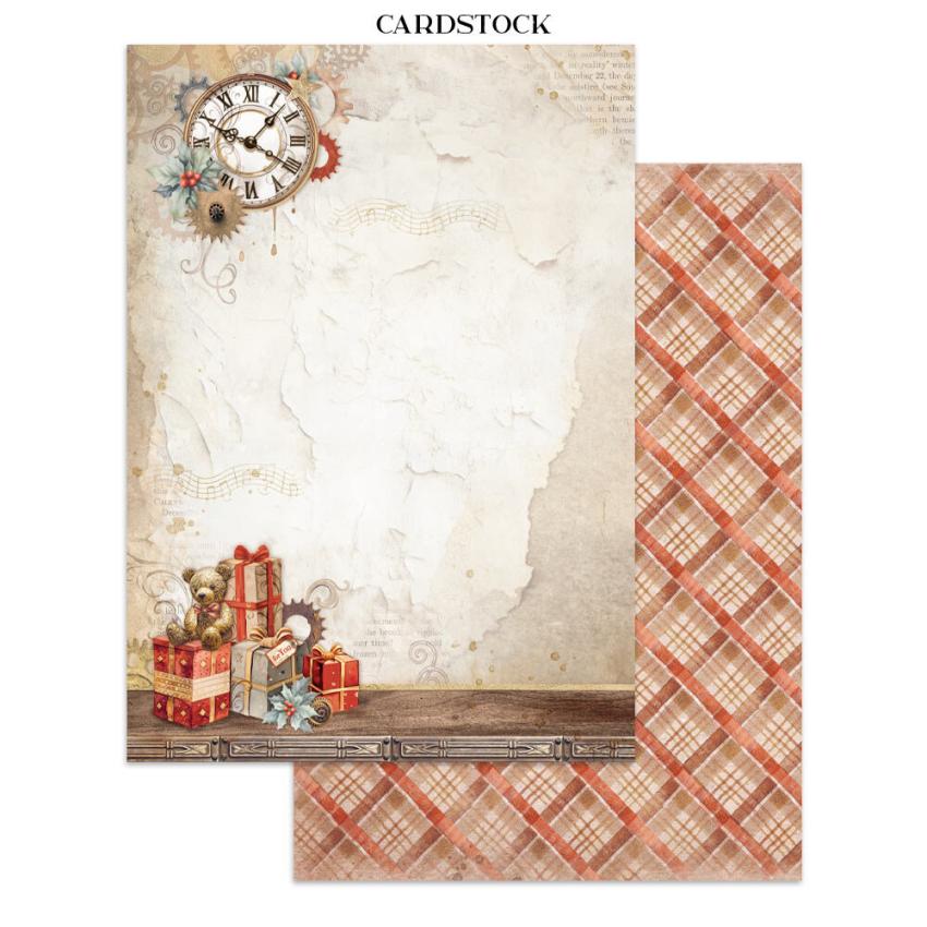 Stamperia - Papier, Aufkleber & Stanzteile "Gear up for Christmas" Junk Journal Backgrounds,Stickers,Cut-Outs