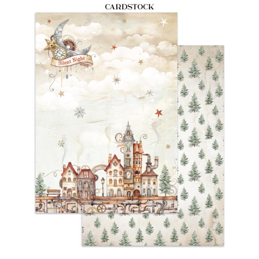 Stamperia - Papier, Aufkleber & Stanzteile "Gear up for Christmas" Junk Journal Backgrounds,Stickers,Cut-Outs