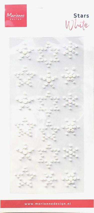 Marianne Design - Schmucksteine "Stars White" Decorations Pearls