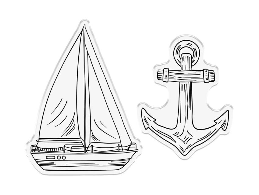 Crafters Companion - Stempelset & Stanzschablone "Out at Sea" Stamp & Dies