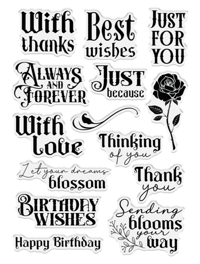 Crafters Companion - Stempelset "Sending Blooms" Clear Stamps