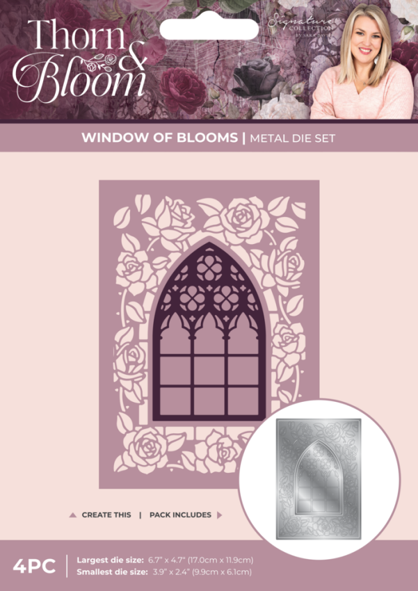 Crafters Companion - Stanzschablone "Window of Blooms" Dies
