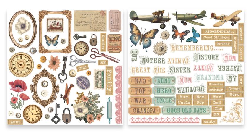 Arden Creative Studio - Stanzteile "Remembering..." Ephemera