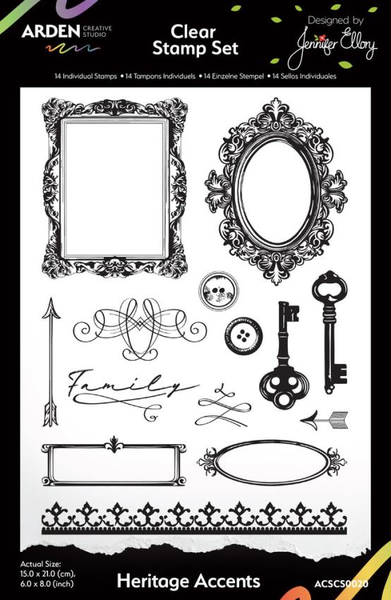 Arden Creative Studio - Stempelset "Heritage Accents" Clear Stamps