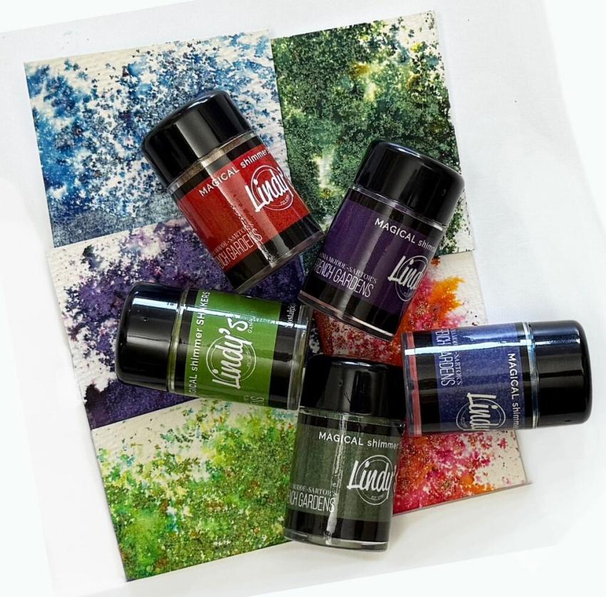 Lindys Stamp Gang - Pigmentpulver "French Gardens" Magical Shaker 2.0 Set - 5x10g