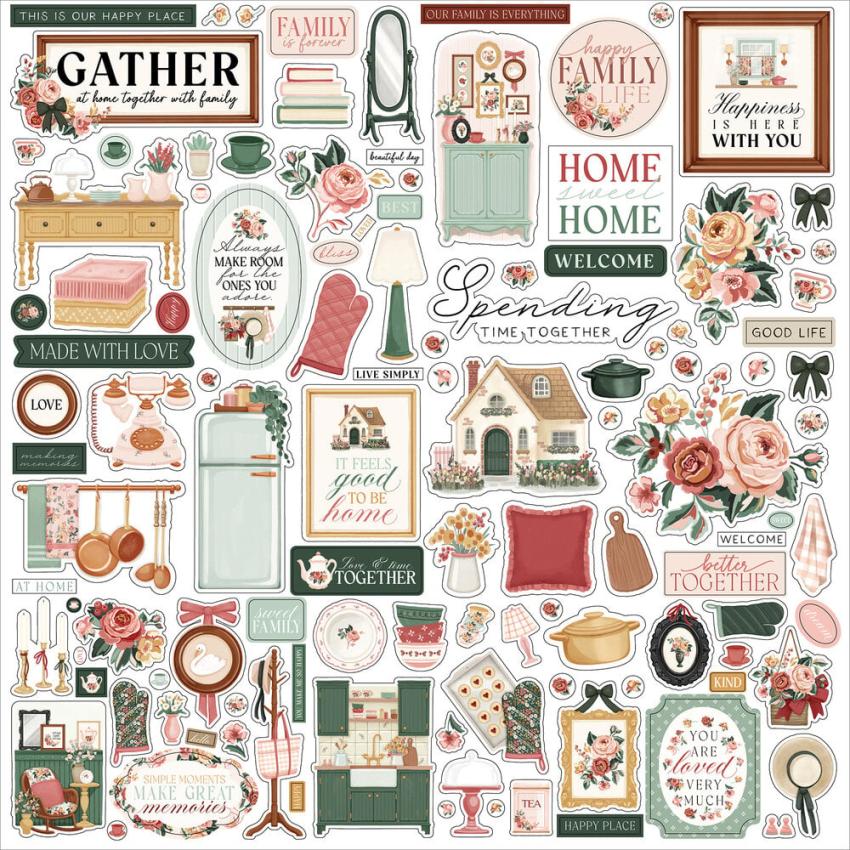 Carta Bella - Aufkleber "Feels Like Home" Element Stickers 
