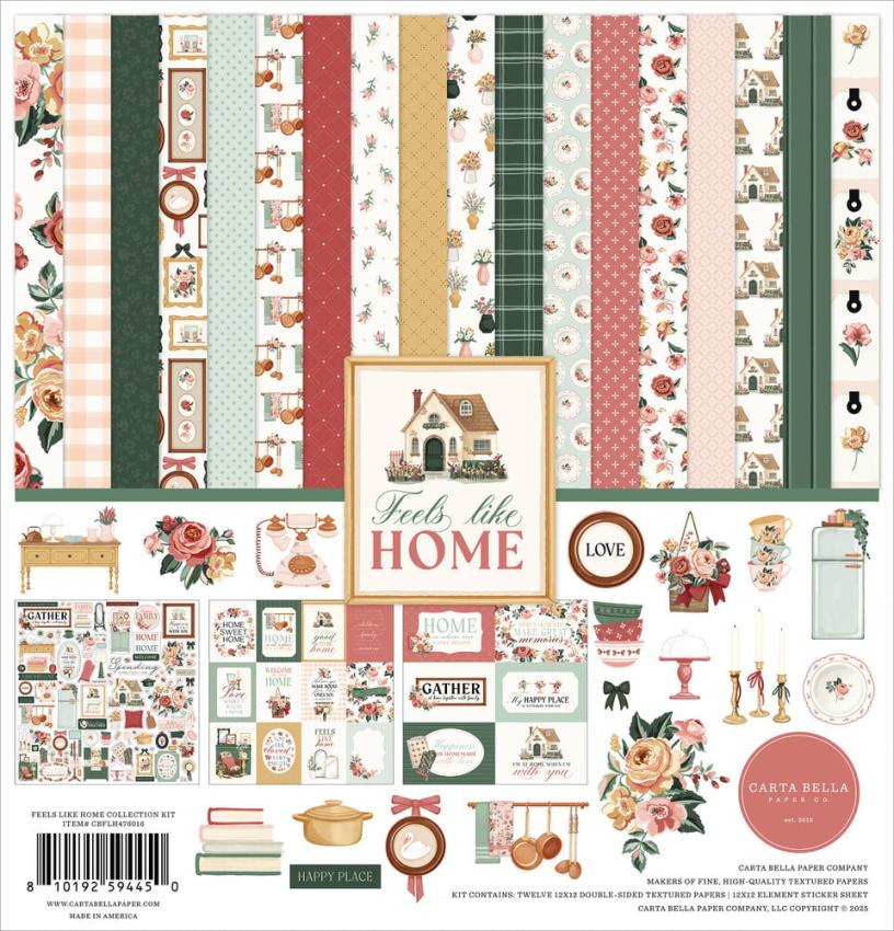 Carta Bella - Designpapier "Feels Like Home" Collection Kit 12x12 Inch - 12 Bogen  