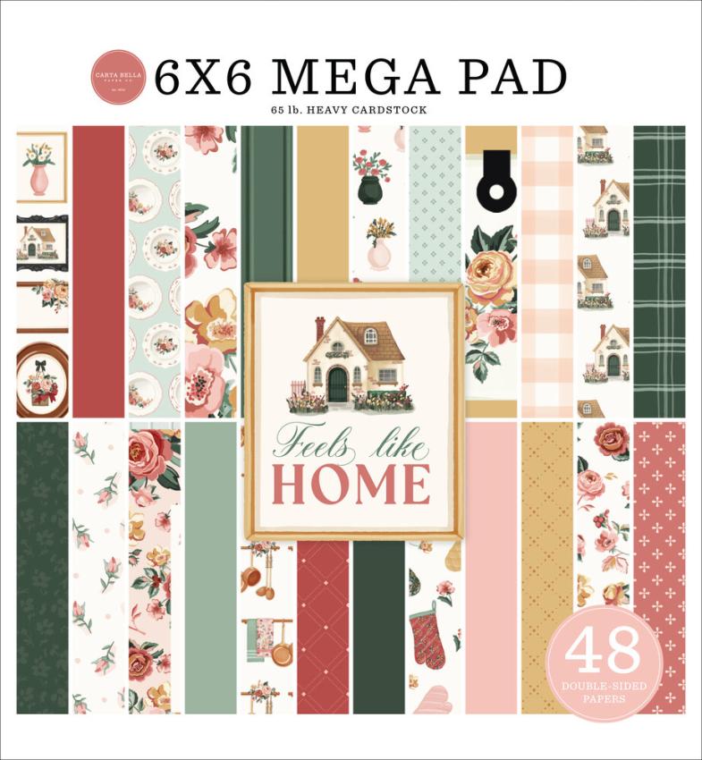Carta Bella - Designpapier "Feels Like Home" Cardmakers Mega Pad 6x6 Inch - 48 Bogen