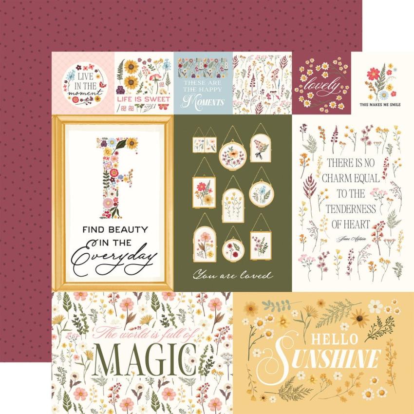 Carta Bella - Designpapier "Pressed Floral" Collection Kit 12x12 Inch - 12 Bogen  
