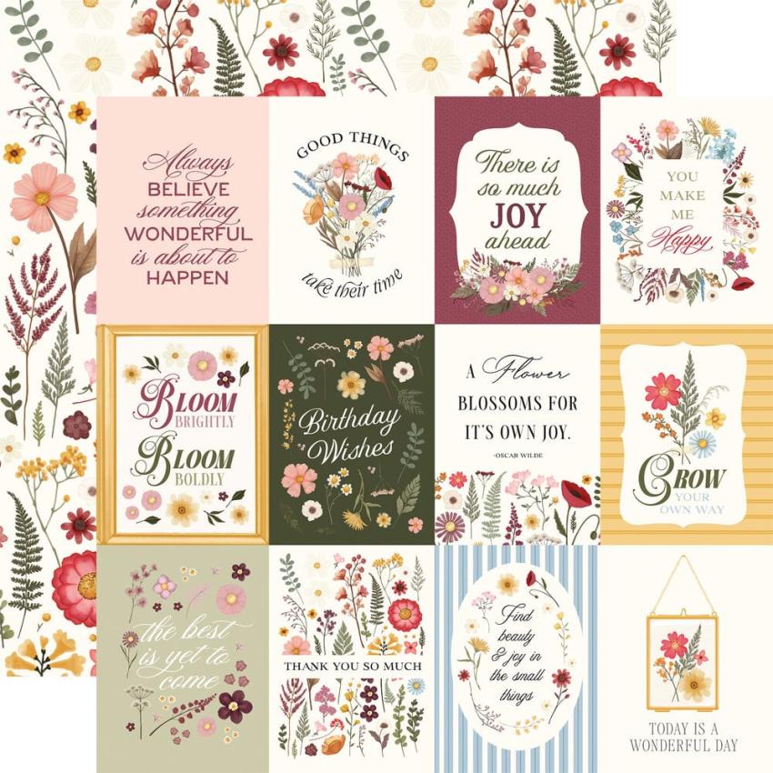 Carta Bella - Designpapier "Pressed Floral" Collection Kit 12x12 Inch - 12 Bogen  