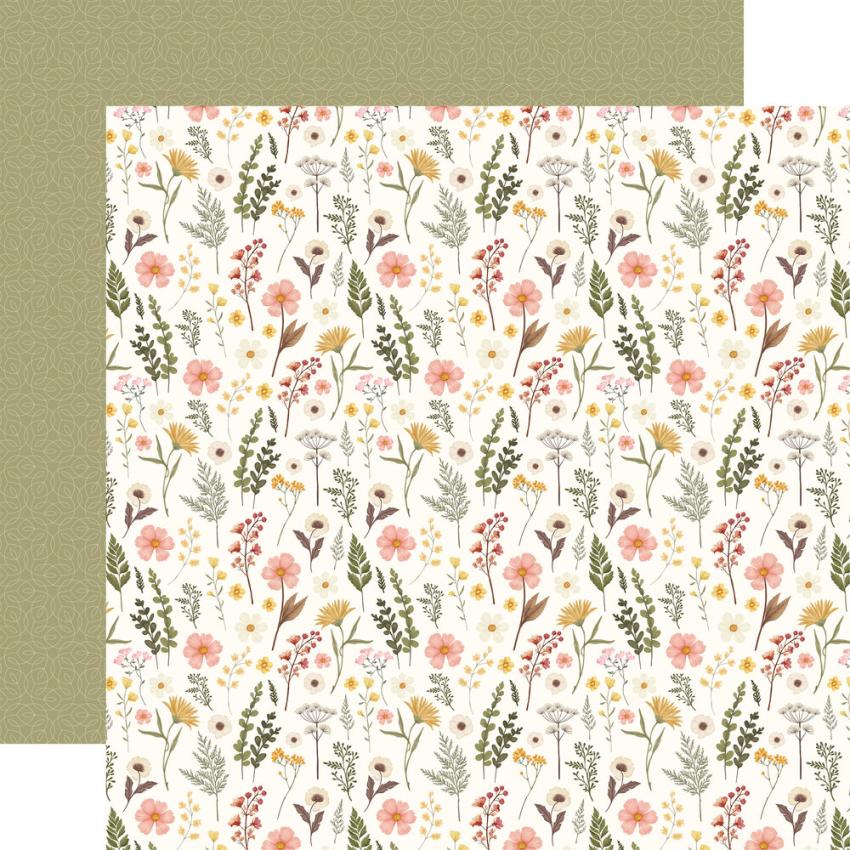 Carta Bella - Designpapier "Pressed Floral" Paper Pad 6x6 Inch - 24 Bogen