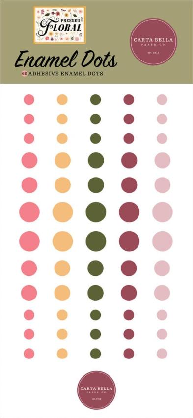 Carta Bella -"Pressed Floral" Enamel Dots 60 Stk. 