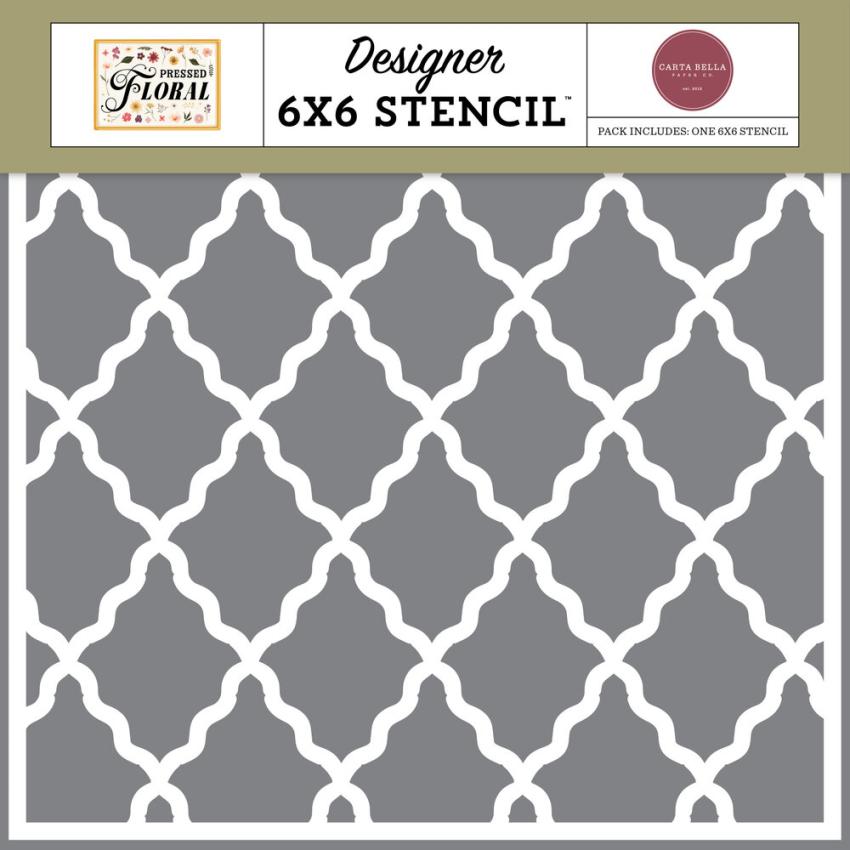 Carta Bella - Schablone 6x6 Inch "Wavy Diamonds" Stencil