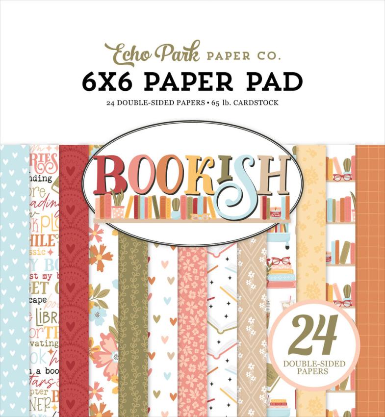 Echo Park - Designpapier "Bookish" Paper Pack 6x6 Inch - 24 Bogen
