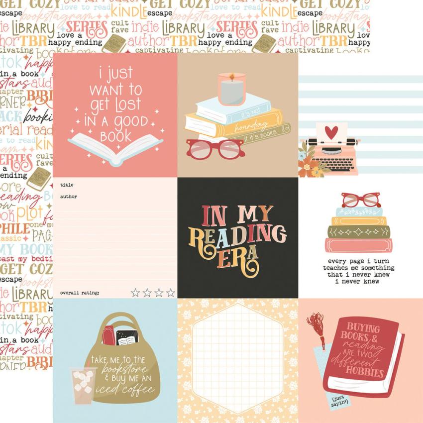 Echo Park - Designpapier "Bookish" Paper Pack 6x6 Inch - 24 Bogen