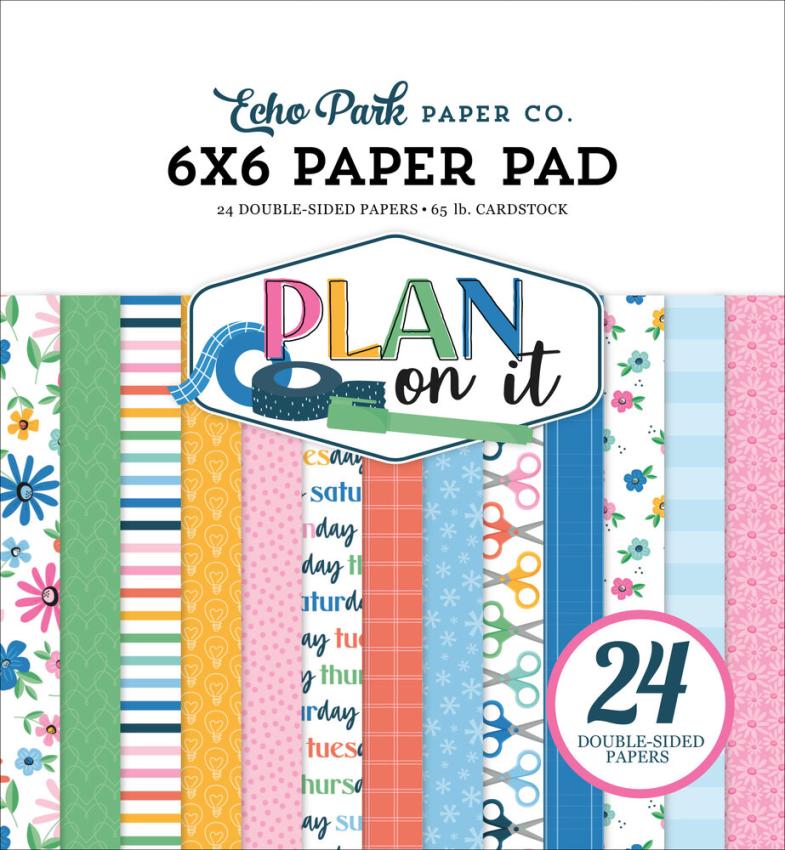 Echo Park - Designpapier "Plan On It" Paper Pack 6x6 Inch - 24 Bogen