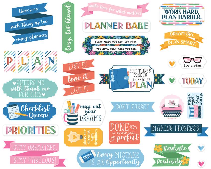 Echo Park - Stanzteile "Plan On It" Titles & Phrases