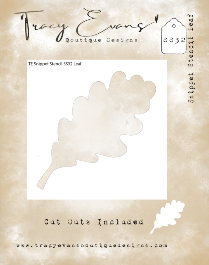 Tracy Evans - Schablone 4x4 Inch "Leaf" Stencil 