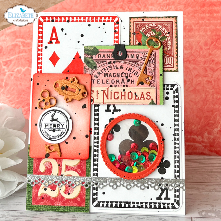 Elizabeth Craft Designs - Stempelset "Playing Card Collage" Clear Stamps