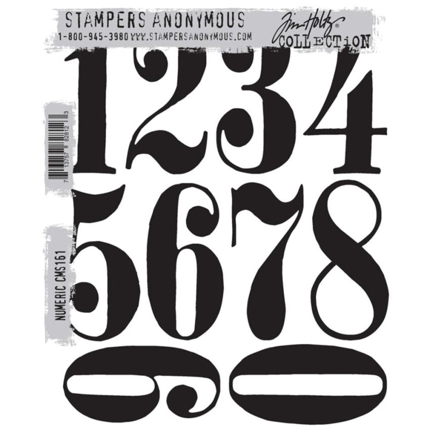 Stampers Anonymous - Gummistempelset "Numeric" Cling Stamp Design by Tim Holtz