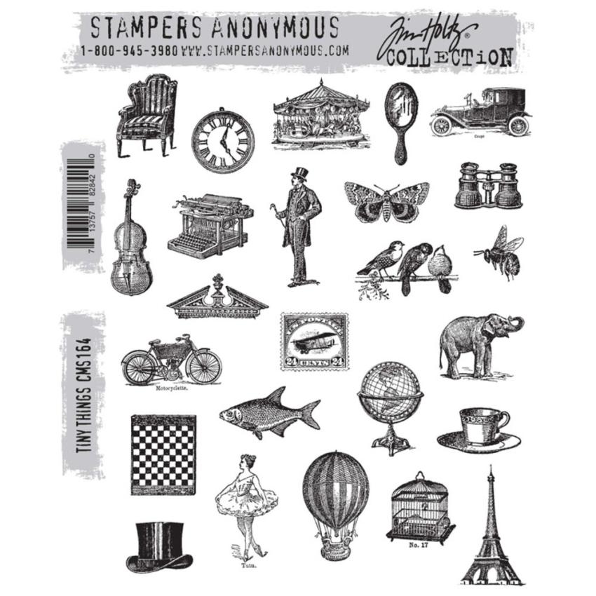 Stampers Anonymous - Gummistempelset "Tiny Things" Cling Stamp Design by Tim Holtz