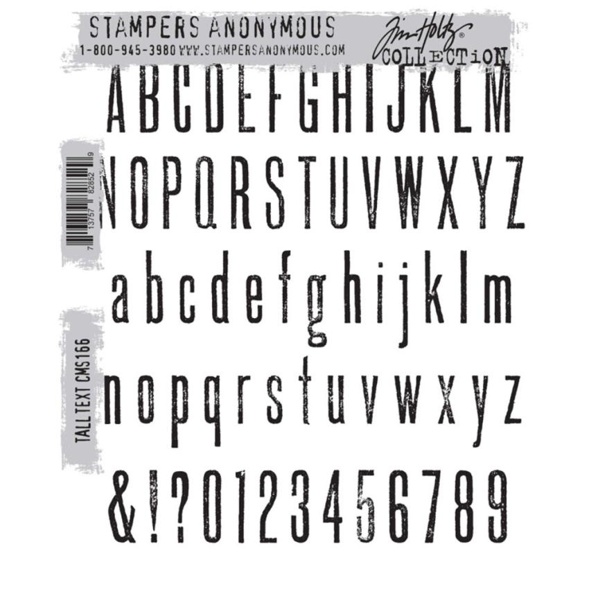 Stampers Anonymous - Gummistempelset "Tall Text" Cling Stamp Design by Tim Holtz