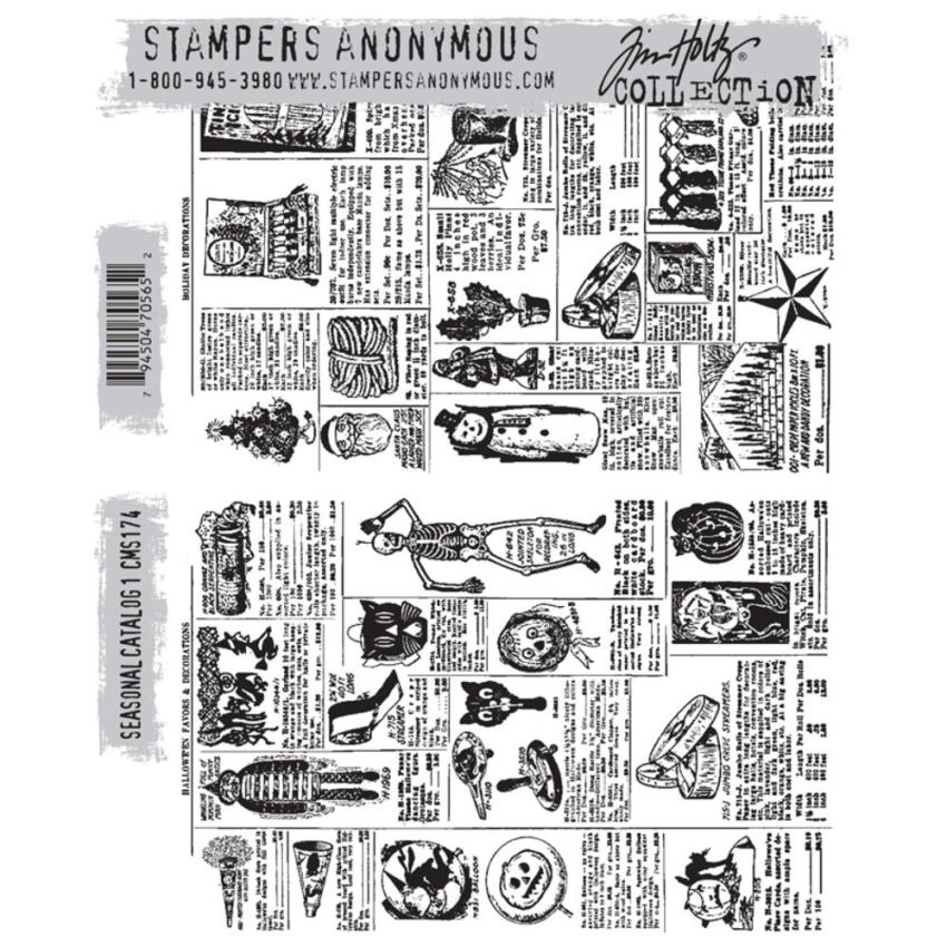 Stampers Anonymous - Gummistempelset "Seasonal Catalog 1" Cling Stamp Design by Tim Holtz